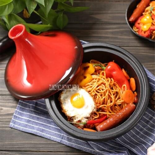 BCTJ27 Household Cast Iron 27cm Enamel Cooking Stew Soup Pot Thickened Flat Base Saucepan Induction Cooker Tajine Clay Pot Rice