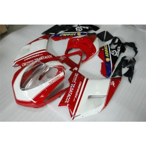 Body Kits for 1098 2007 - 2011 Plastic Fairings 1198 2009 Racing Red Black White Motorcycle Fairing for DUCATI 1098 2010 2008