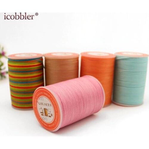 40 Colours Can Choose Round Waxed Thread for Leather Craft Supplies Profession Tool 0.8mm Diameter Polyester Line Rope DIY 50M