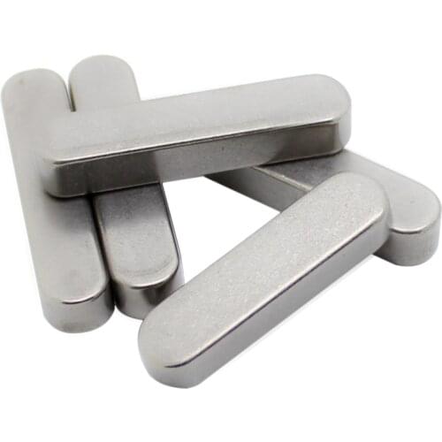 5pc GB1096 M5 M6 Square Rectangular Keys A2 Stainless Steel Dowel Drive Shaft Parallel A Type Flat Key L=12/16/20/25/30mm