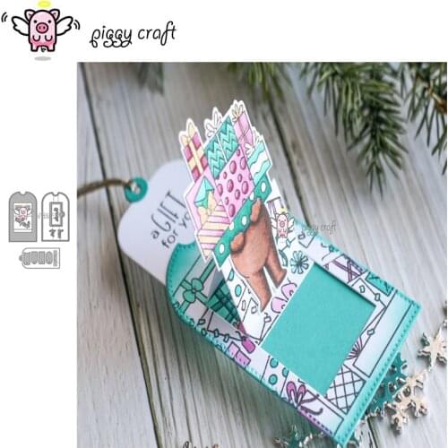 Piggy Craft metal cutting dies cut die mold New Slider tag card Scrapbook paper craft knife mould blade punch stencils dies