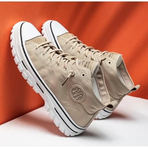 Men Shoes Summer High Quality Canvas Shoes Waterproof Umbrella Cloth High-top Shoes Fashion Casual Shoes Comfortable Sneakers