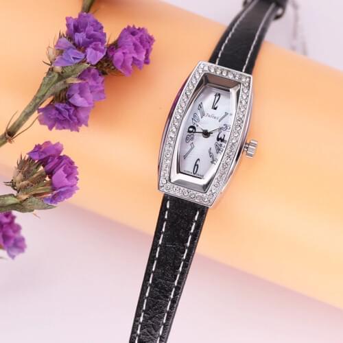 Small Mother-of-pearl Julius Lady Womens Watch Japan Quartz Hours Fine Fashion Rhinestone Real Leather Girls Gift No Box