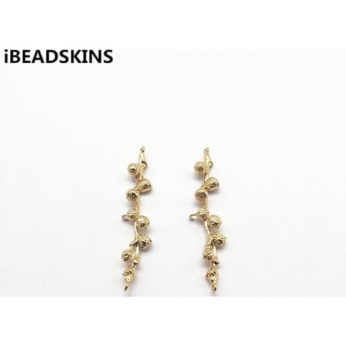 New arrival! 49x10mm Leaves shape Connectors Copper Jewelry Accessories for Earrings parts,Accessories,hand Made Jewelry DIY