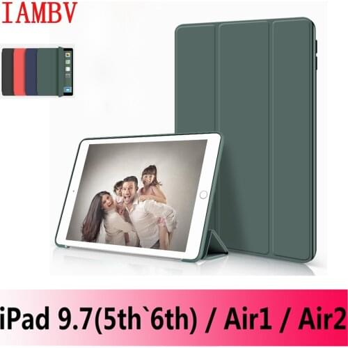 New Case for iPad Air/Air 2,for iPad 9.7 inch 2017/2018 TPU soft shellleather Smart Wake Tablet Case for A1822 A1823 A1474