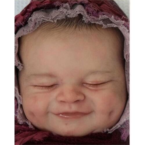 NPK 19Inch Reborn Doll Kit Cecilia with COA Soft Fresh Color Vinyl Unfinished Doll Parts