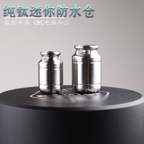 EDC Pure Titanium Portable Sealed Waterproof Container Capsule Bottle Can Medicine Box Storage Tank Multifunction EDC Tools