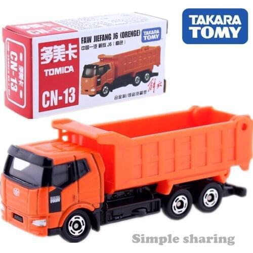 Takara Tomy Tomica CN13 FAW JIEFANG J6 Truck Model Kit Diecast Hot Car Pop Kids Transporter Toys Miniature Baby Dolls