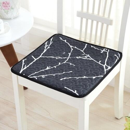 Warm Chair Back Seat Cushion Buttocks Pad Floral Pattern Cushion Soft Comfortable Dining Chair Cushion Home Office Seat Mats