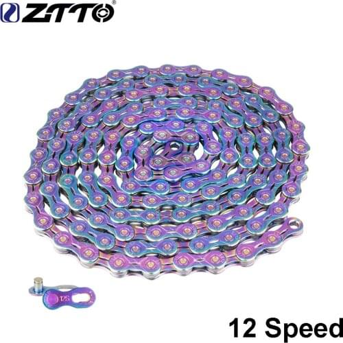 ZTTO 12 Speed Colorful SLR Bicycle Chain 12s MTB 12speed Mountain Road Bike ultralight Durable With 12 S Missing Link Chains