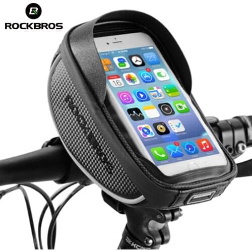 ROCKBROS Bicycle Bike Bag Front Top Frame Handlebar Touch Bag For 4.8" 6" 5.8"Cellphone Phone With Waterproof Bike Bag Accessory