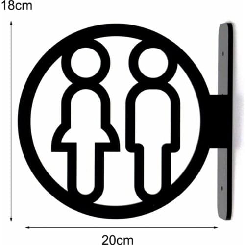 Bathroom SignBoard Dressing Room Guide Toilet WC Sign Wall Mounted Acrylic Signage Plate Customized Creative Wall Decor Sticker