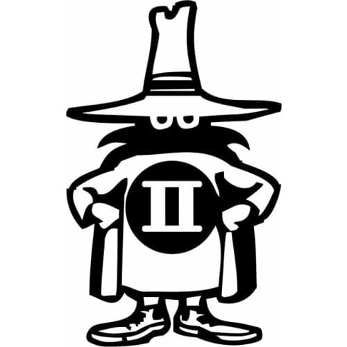 Fun and Cool Cute Hero Little Magician Car Sticker Cover Scratches Apply To Various Car Stickers Black/white, 17cm*11cm