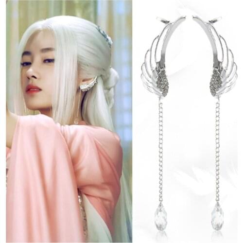 Angel Wings Crystal Drop Dangle Ear Drop Earrings Women Fashion Jewelry Statement Earring Wedding Best Gift