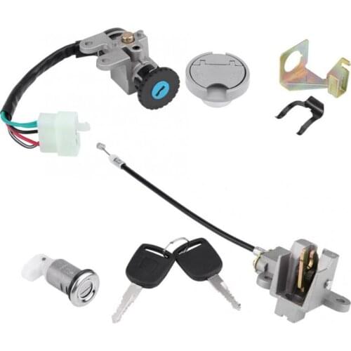 1Set Motorcycle Fuel Gas Cap Ignition Switch Lock Key For GY6 49cc 50cc Scooters Moped Roketa Sunl Kazuma Baja Carroll TaoTao