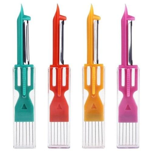 1PC 2 in 1 Stainless Steel Onions Cutter Fruit Slicer Peeler Device Vegetable Shredder Slicer Cutter OK 0508