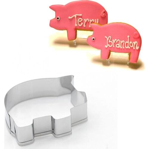 1 Pcs Stainless Steel Pig Shape Biscuit Pastry Cookie Cutter Cake Decor Baking Mold Tools SP99