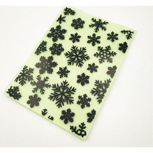 10.5x14.5cm snow Embossing folders Plastic bump Scrapbooking DIY Template Fondant indentation Cake Photo Album Card Make