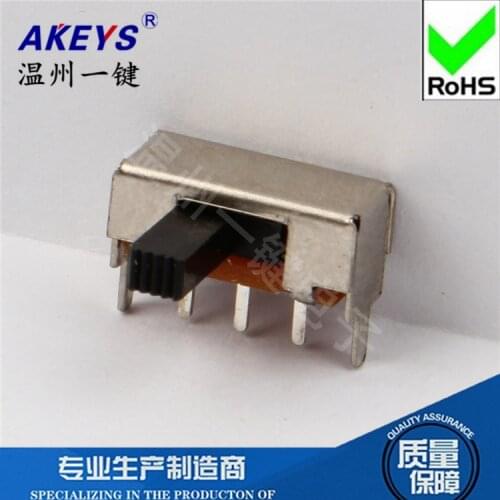 10pcs SK-12F14 (1P2T) Various heights 2-speed toggle switch 2 fixed feet 3 feet horizontal single row
