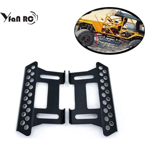2Pcs Metal Side Pedal Plate For Axial SCX10 Side Step Sliders 1:10 Scale RC Crawler Car Part 5 Colors