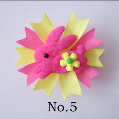 200 BLESSING Girl Popular 4.5" Fairy Hair Bow Clip Rabbit Sunflower Spring Baby