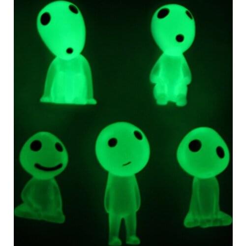 5pcs/lot Forest Spirit Elf Car Ornaments Resin Tree Elves Doll Automotive Interior Dashboard Decoration For Princess Mononoke