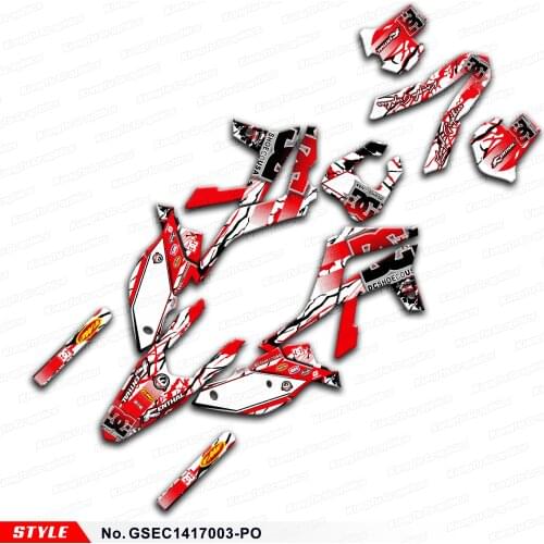 AFTERMARKET MX Stickers for Gas Gas EC 125 200 250 300 450 EC125 EC200 EC250 EC300 EC450 2014 to 2017, Style No.GSEC1417003-PO