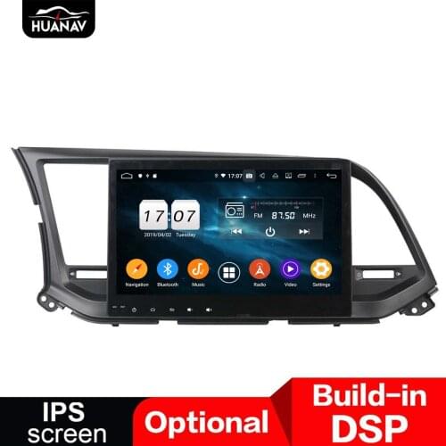 DSP Android 9.0 Car GPS Navigation No DVD Player For Hyundai Elantra 2016 auto radio player multimedia Stereo Head unit tape NAV
