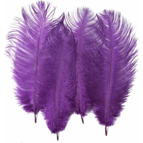 Free shipping 500pcs Purple Dyed Natural High Quality Ostrich Feathers 25-30cm/10-12inches Ostrich wedding decorations Carnival