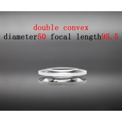 Diameter 50mm Focal Length 95.5mm Optical Double Convex Lens Factory Custom Optical Glass Prism and Lens