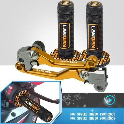 For Suzuki RM250 RM 250 1996 1997 1998 1999 2000 2001 2002 2003-2008 Dirt Bike Motocross Handlebar Grips & Brake Clutch Levers