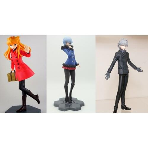 Japanese original anime figure Asuka Langley Soryu/Ayanami Rei/Nagisa Kaworu Winter clothing ver action figure