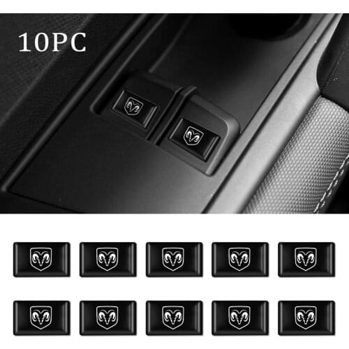 10pcs Epoxy 3D Car Sticker Flags Emblem Decal Decorating For Dodge caliber ram 1500 caravan charger grand caravan journey