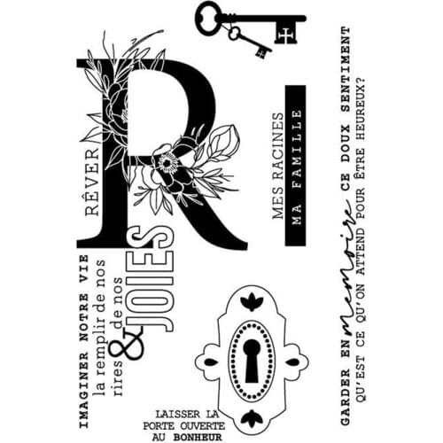 French Clear Stamp for Scrapbooking Transparent Silicone Rubber DIY Photo Album Decor F123