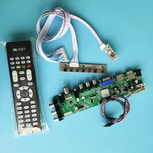 Kit For LP140WH2-TLL4/LP140WH2-TLP1 board digital HDMI remote LED USB VGA TV 1366X768 Signal controller DVB-T DVB-T2 40pin 14"