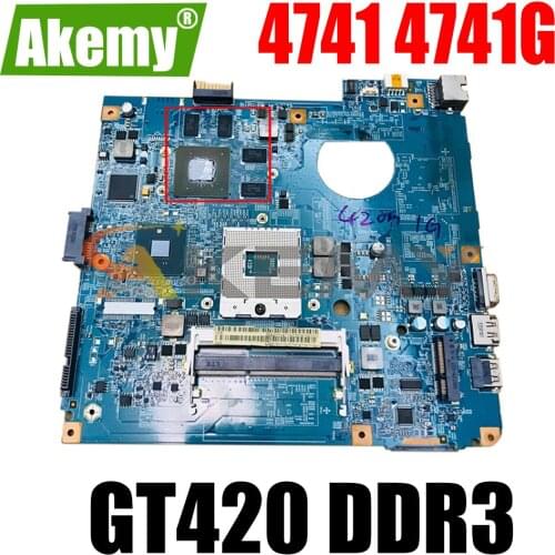 AKEMY laptop motherboard for acer 4741 4741G D730 NV49C MS2303 MS2306 MBR7P01003 48.4GY02.031 HM55 NVIDIA GT420 DDR3