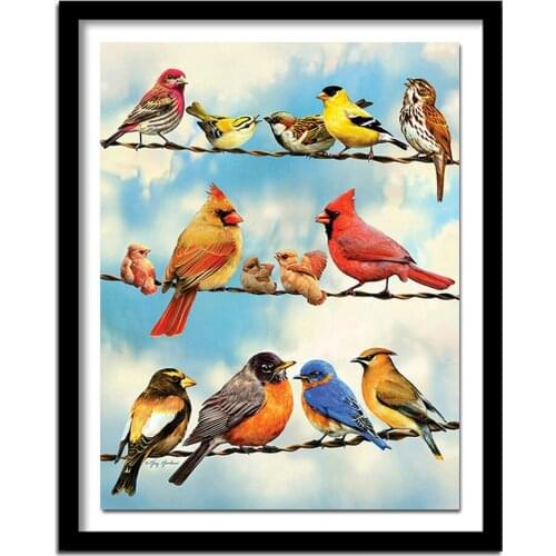 Diamond Painting Birds Pattern Rhinestones Diamond Full Kits Bedroom Living Room Decoration Handmade Crafts