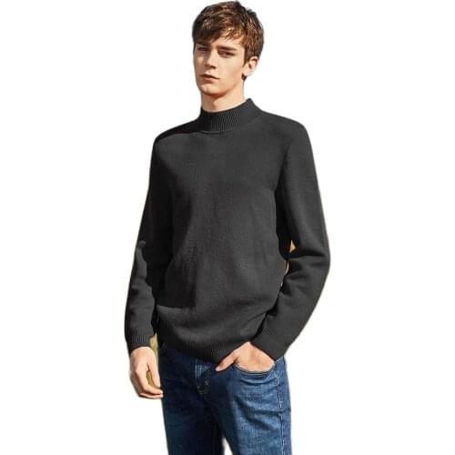 High neck sweater men wool 2020 winter new Korean trend bottoming Sweater man white sweater