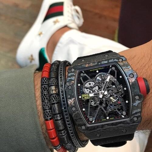 New Original Anil Arjandas Bracelets Black Color With Black Zircon Tube & Onxy Stone Stringed Up Women Men Bracelets & Bangles