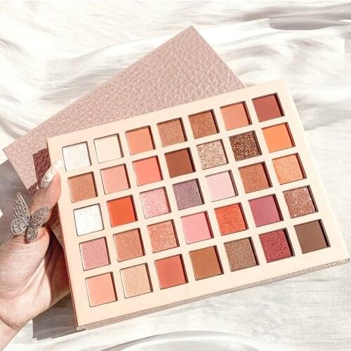 INS Hot 35Colors Glitter Eye Shadow Palette Deer Rose Highly Pigmented Powder Shimmer Matte Eye Shadow Eyeshadow Palette