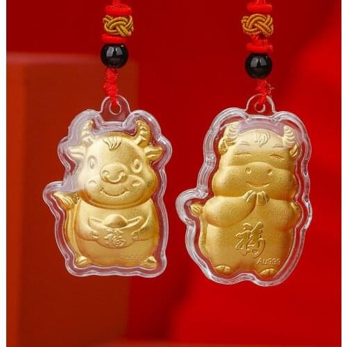 1PC 2021 Year of The Ox Commemorative Coin Chinese Souvenir Coin Non-currency Coins for Home Decoration Collection Gift Alloy