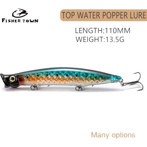 Fishing lure bait phantom Popper 11CM 13G Top Water Hoge Kwaliteit Wobblers Harde Fake Baits Crankbaits Isca