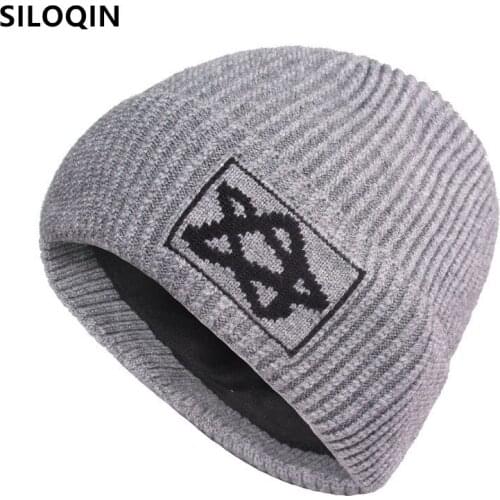 SILOQIN New Winter Simple Warm Woolen Beanies For Men And Women Fluff Thick Warm Knitted Hats Couple Hat Ski Cap Student Beanie