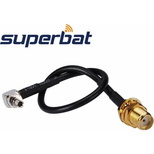 Superbat Huawei CRC9 to SMA Jack Bulkhead Mobile Broadband Antenna RF Cable RG174 20 cm