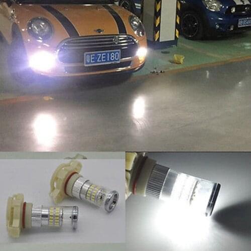 2x White Glass LED FOG H16 5202 PSX24W LIGHT RUNNING BULB For Mini cooper F55 F56 2014-2016