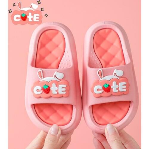 Slippers For Boy Girl Home Shoes Summer Toddler Flip Flops Soft Bottom House Indoor Slippers Beach Love Kids Shoes Family Style