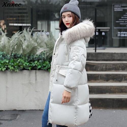 Thick Hooded Fur Collar Cotton Long Parka Plus Size Women Winter Coat Jacket 2018 Clothing for Mujer Feminine De Inverno Casaco