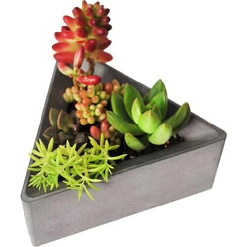 Triangle Silicone Molds Concrete Flower Multi Succulents Plants Case 3D Grouting Cement Flower Pot Home Decoration Hot Selling