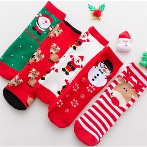 Santas Elk ringers thicken childrens cotton stockings ZQ109