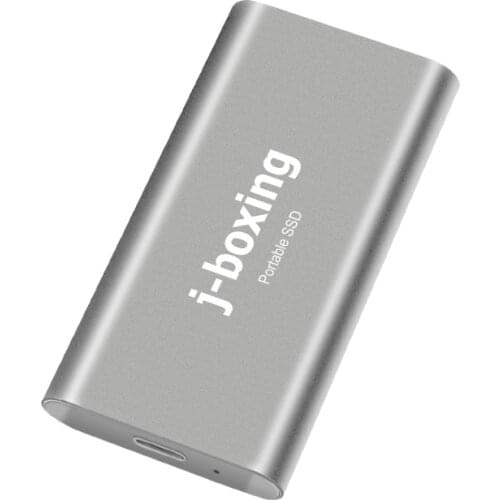 J-boxing Super Fast SSD 256GB External Solid State Drive Portable – USB-C USB 3.0 for PC/Laptop/Mac/Android/Xbox/PS4 Silver